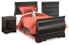 Best Deals Furniture - Ashley Furniture - Huey Vineyard Twin Sleigh Bed with Chest of Drawers and Nightstand - Twin Sleigh Bed with Chest of Drawers and Nightstand - B128B22