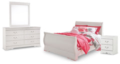 Best Deals Furniture - Ashley Furniture - Anarasia Full Sleigh Bed with Dresser, Mirror and Nightstand - Full Sleigh Bed with Dresser, Mirror and Nightstand - B129B13