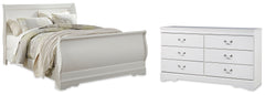 Best Deals Furniture - Ashley Furniture - Anarasia Queen Sleigh Bed and Dresser - Queen Sleigh Bed and Dresser - B129B24