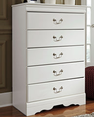 Best Deals Furniture - Ashley Furniture - Anarasia Chest of Drawers - Five Drawer Chest / White - B129-46
