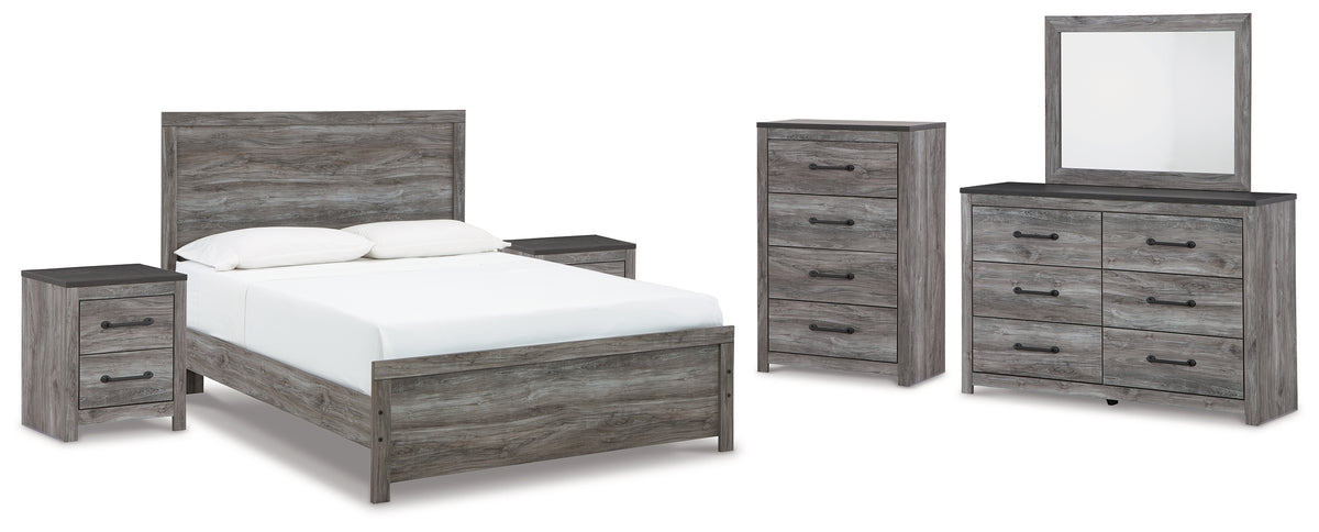 Best Deals Furniture - Ashley Furniture - Bronyan Queen Panel Bed, Dresser, Mirror, Chest and 2 Nightstands - Queen Panel Bed, Dresser, Mirror, Chest and 2 Nightstands - B1290B10
