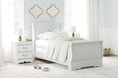 Best Deals Furniture - Ashley Furniture - Anarasia Twin Sleigh Bed - Twin Sleigh Bed / White - B129B1