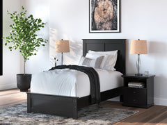 Best Deals Furniture - Ashley Furniture - Maribel Twin Panel Bed - Twin Panel Bed / Black - B138B51