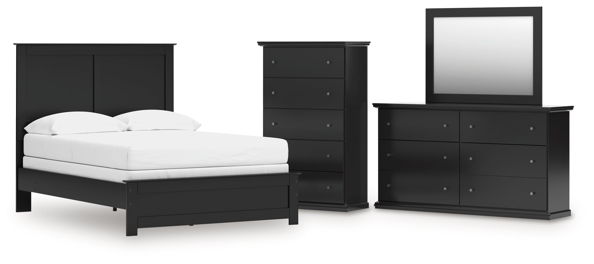 Best Deals Furniture - Ashley Furniture - Maribel Full Panel Bed, Dresser, Mirror and Chest - Full Panel Bed, Dresser, Mirror and Chest - B138B82
