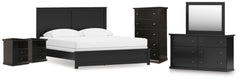 Best Deals Furniture - Ashley Furniture - Maribel King Panel Bed, Dresser, Mirror, Chest, and 2 Nightstands - King Panel Bed, Dresser, Mirror, Chest, and 2 Nightstands - B138B63