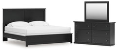 Maribel King Panel Bed with Dresser and Mirror