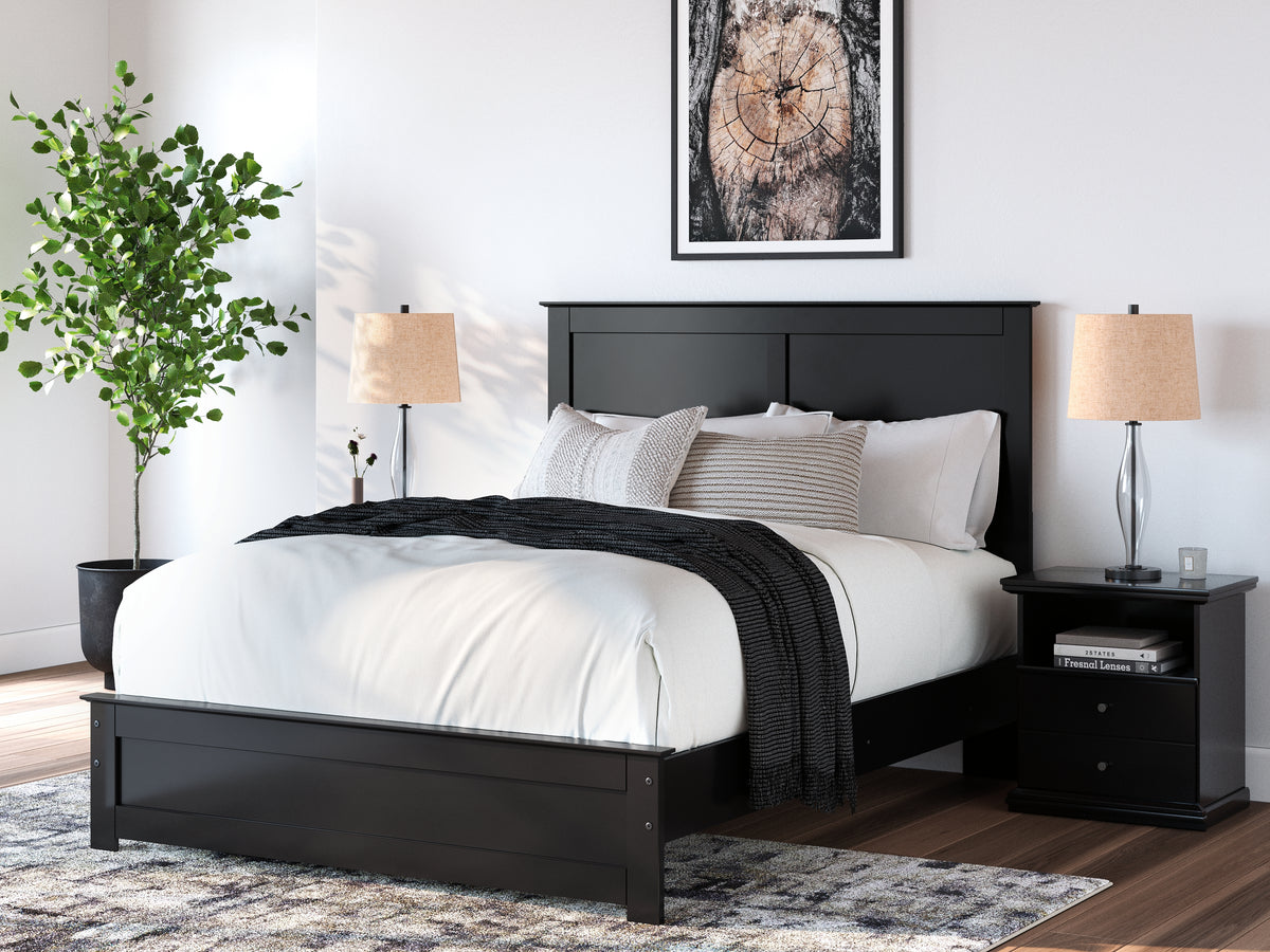 Best Deals Furniture - Ashley Furniture - Maribel Queen Panel Bed - Queen Panel Bed / Black - B138B53