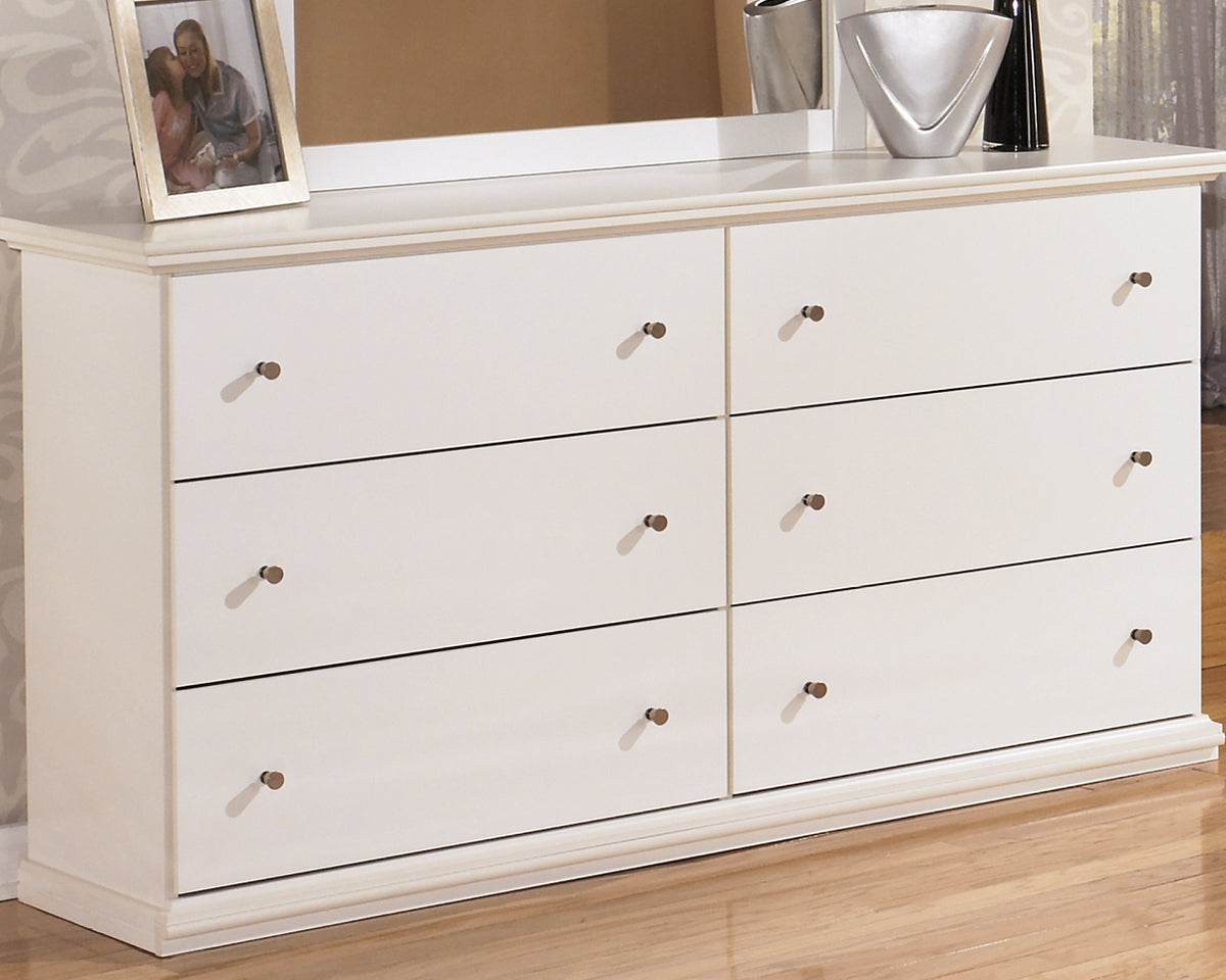 Best Deals Furniture - Ashley Furniture - Bostwick Shoals Dresser - Six Drawer Dresser / White - B139-31
