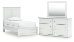 Best Deals Furniture - Ashley Furniture - Bostwick Shoals Twin Panel Bed, Dresser and Mirror - Twin Panel Bed, Dresser and Mirror - B139B70