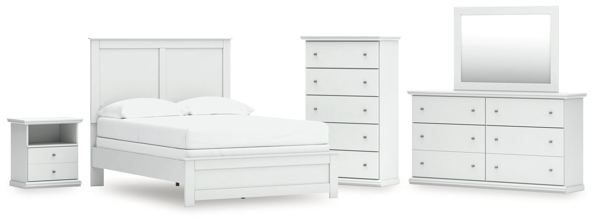 Best Deals Furniture - Ashley Furniture - Bostwick Shoals Full Panel Bed, Dresser, Mirror, Chest, and Nightstand - Full Panel Bed, Dresser, Mirror, Chest, and Nightstand - B139B61
