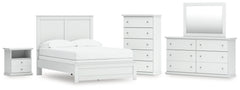Best Deals Furniture - Ashley Furniture - Bostwick Shoals Full Panel Bed, Dresser, Mirror, Chest, and Nightstand - Full Panel Bed, Dresser, Mirror, Chest, and Nightstand - B139B61