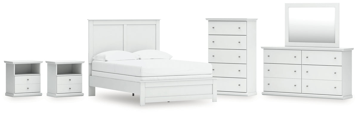 Best Deals Furniture - Ashley Furniture - Bostwick Shoals Full Panel Bed, Dresser, Mirror, Chest, and 2 Nightstands - Full Panel Bed, Dresser, Mirror, Chest, and 2 Nightstands - B139B62
