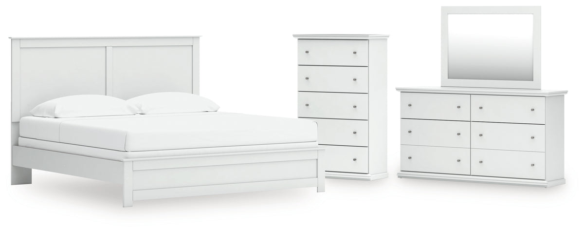 Best Deals Furniture - Ashley Furniture - Bostwick Shoals King Panel Bed, Dresser, Mirror and Chest - King Panel Bed, Dresser, Mirror and Chest - B139B54
