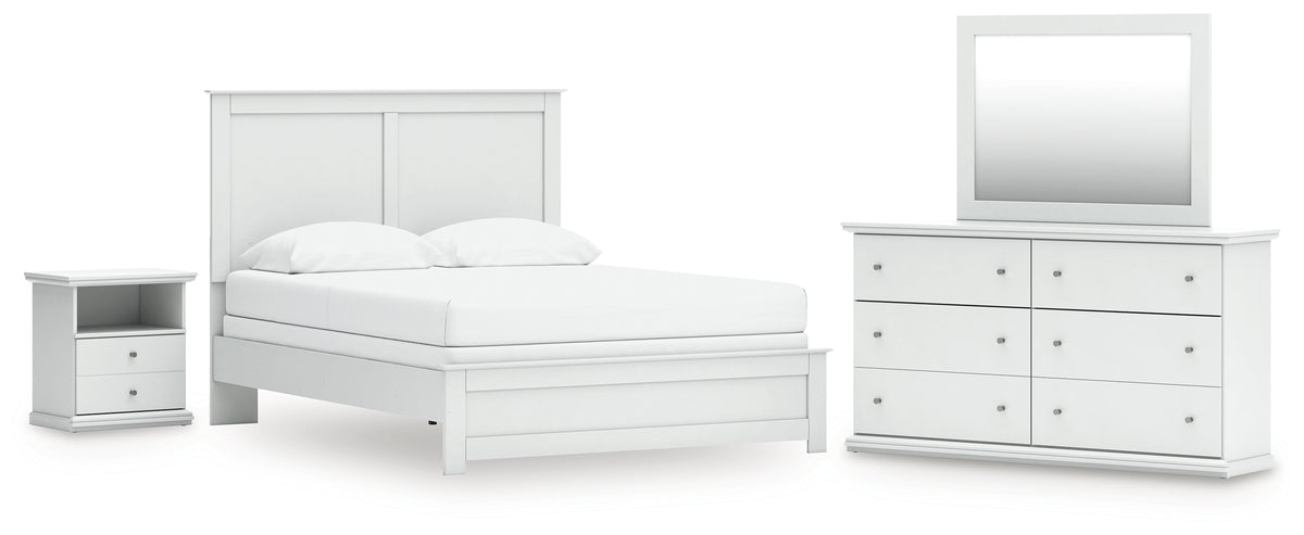 Best Deals Furniture - Ashley Furniture - Bostwick Shoals Queen Panel Bed, Dresser, Mirror and Nightstand - Queen Panel Bed, Dresser, Mirror and Nightstand - B139B55