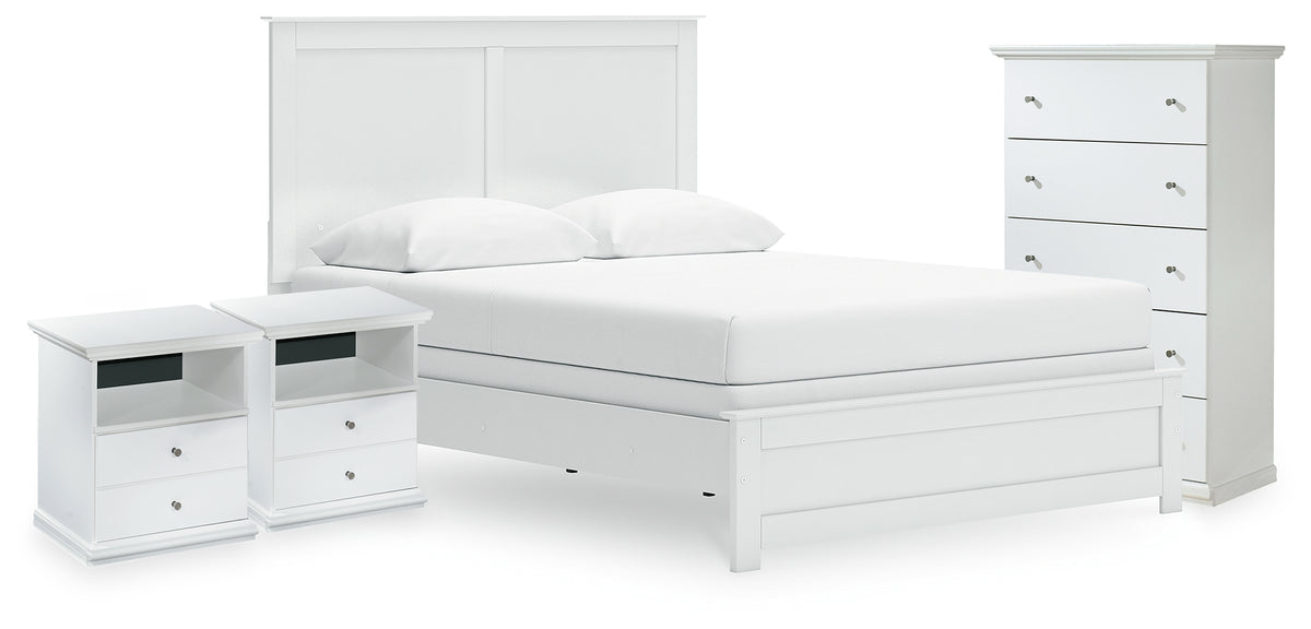 Best Deals Furniture - Ashley Furniture - Bostwick Shoals Queen Panel Bed, Chest and 2 Nightstands - Queen Panel Bed, Chest and 2 Nightstands - B139B59