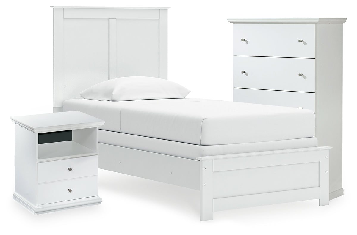 Best Deals Furniture - Ashley Furniture - Bostwick Shoals Twin Panel Bed, Chest and Nightstand - Twin Panel Bed, Chest and Nightstand - B139B64