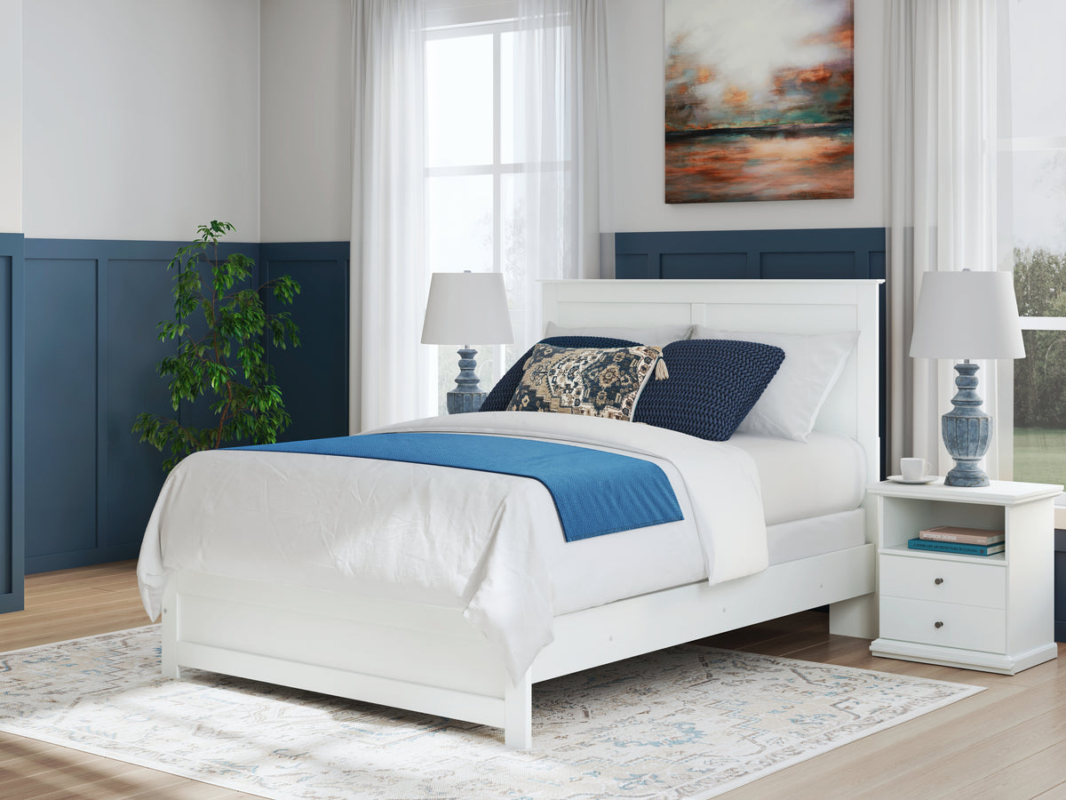 Best Deals Furniture - Ashley Furniture - Bostwick Shoals Queen Panel Bed - Queen Panel Bed / White - B139B43