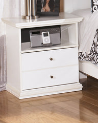 Best Deals Furniture - Ashley Furniture - Bostwick Shoals Nightstand - One Drawer Night Stand / White - B139-91