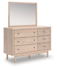 Arloster Full Upholstered Panel Bed, Dresser and Mirror