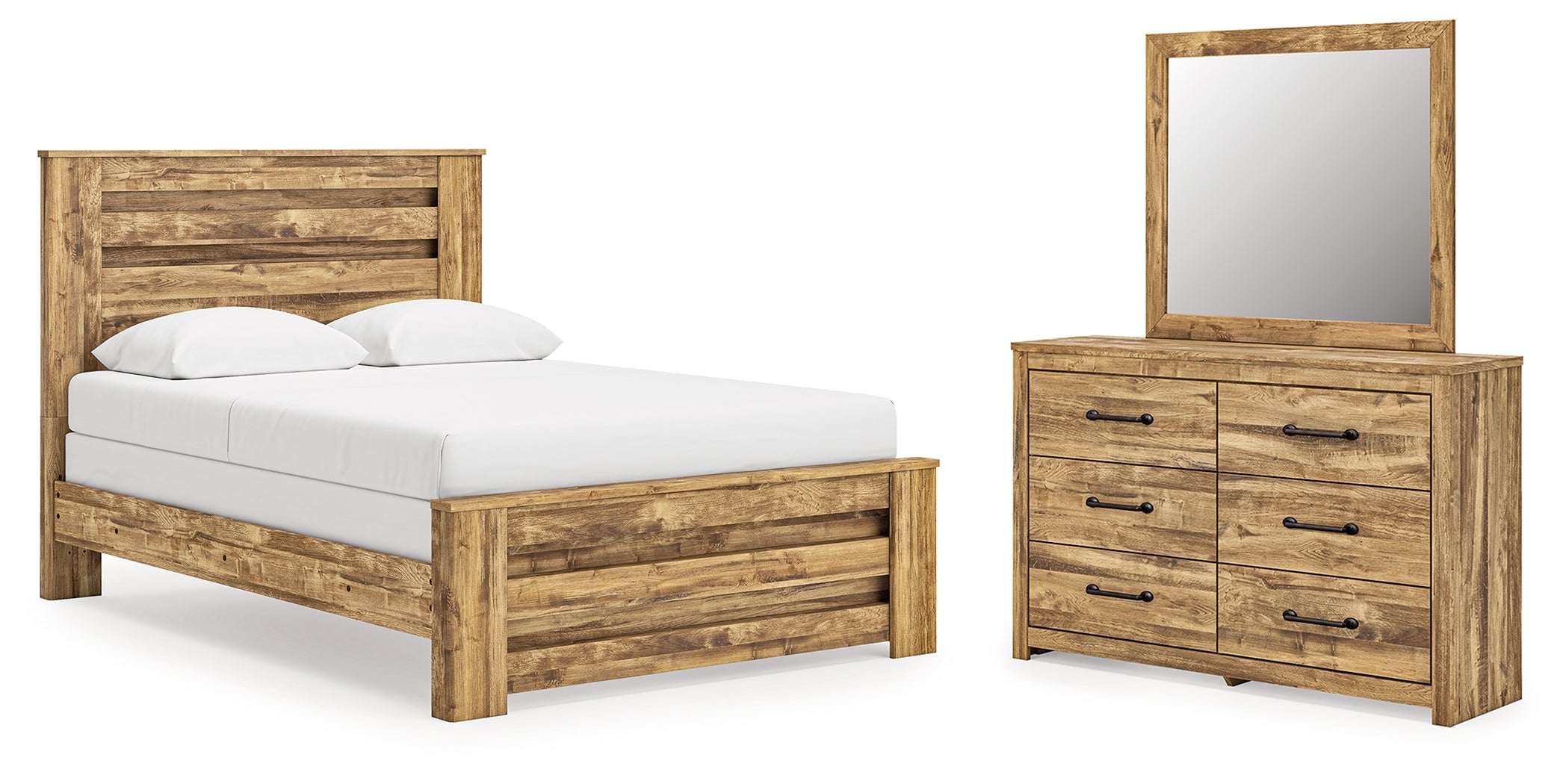 Best Deals Furniture - Ashley Furniture - Maystonna Queen Panel Bed, Dresser and Mirror - Queen Panel Bed, Dresser and Mirror - PCB1580B5
