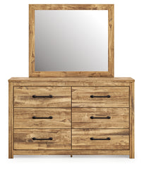 Maystonna Queen Crossbuck Panel Bed, Dresser, Mirror and Nightstand