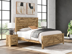 Best Deals Furniture - Ashley Furniture - Maystonna King Crossbuck Panel Bed - King Crossbuck Panel Bed - PCB1580B6