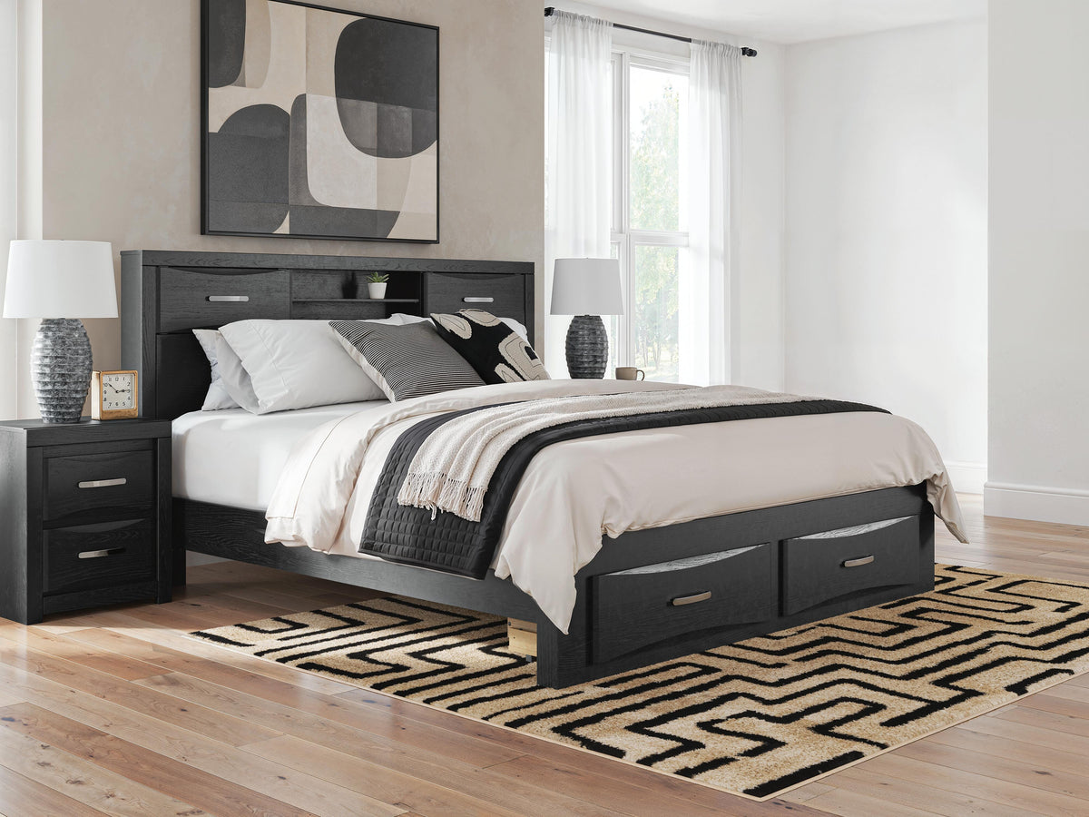 Best Deals Furniture - Ashley Furniture - Stabotta King Bookcase Storage Bed - King Bookcase Storage Bed - PCB1755B10