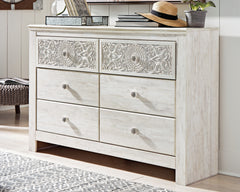 Best Deals Furniture - Ashley Furniture - Paxberry Dresser - Six Drawer Dresser / Whitewash - B181-31