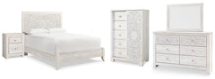 Best Deals Furniture - Ashley Furniture - Paxberry Queen Panel Bed, Dresser, Mirror,  Chest and Nightstand - Queen Panel Bed, Dresser, Mirror,  Chest and Nightstand - B181B35