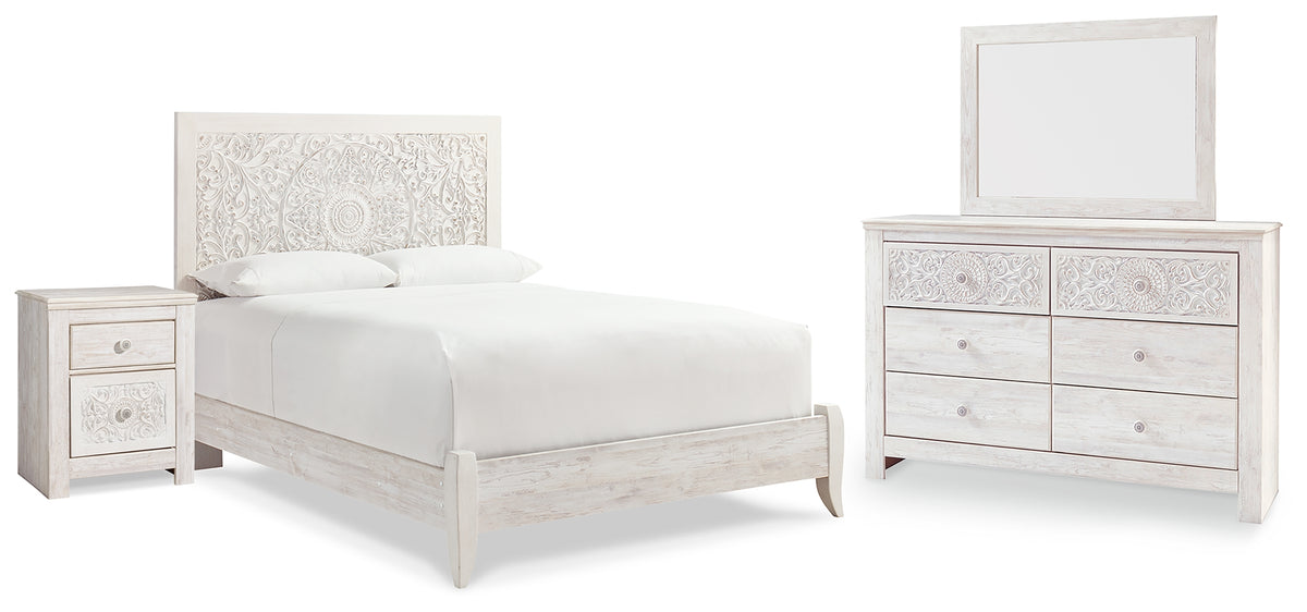 Best Deals Furniture - Ashley Furniture - Paxberry Queen Panel Bed, Dresser, Mirror and Nightstand - Queen Panel Bed, Dresser, Mirror and Nightstand - B181B16