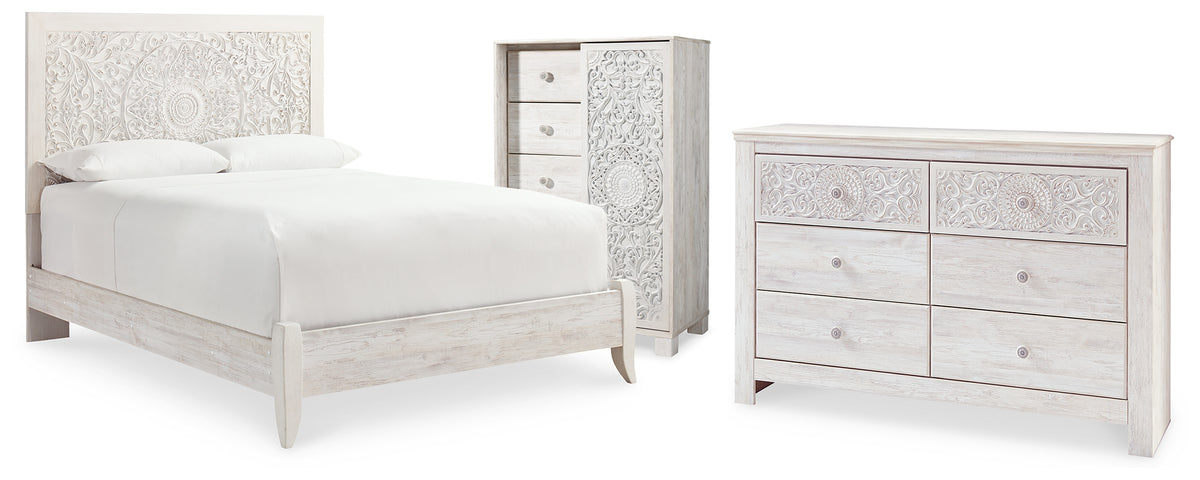 Best Deals Furniture - Ashley Furniture - Paxberry Queen Panel Bed, Dresser and Chest - Queen Panel Bed, Dresser and Chest - B181B34