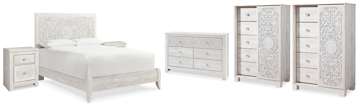 Best Deals Furniture - Ashley Furniture - Paxberry Queen Panel Bed, Dresser, 2 Chests and 2 Nightstands - Queen Panel Bed, Dresser, 2 Chests and 2 Nightstands - B181B31