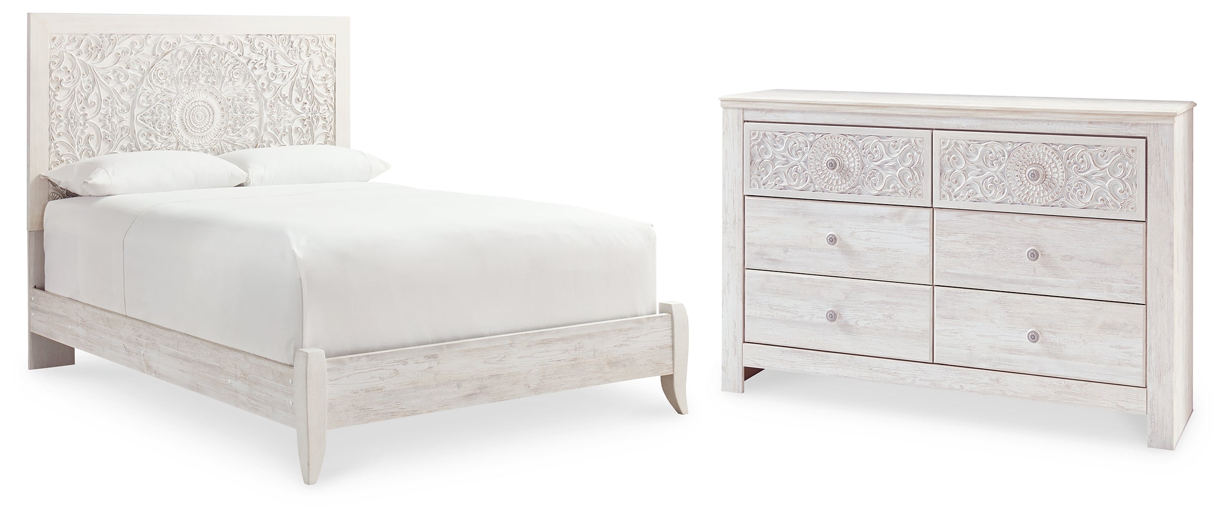 Best Deals Furniture - Ashley Furniture - Paxberry Queen Panel Bed and Dresser - Queen Panel Bed and Dresser - B181B19