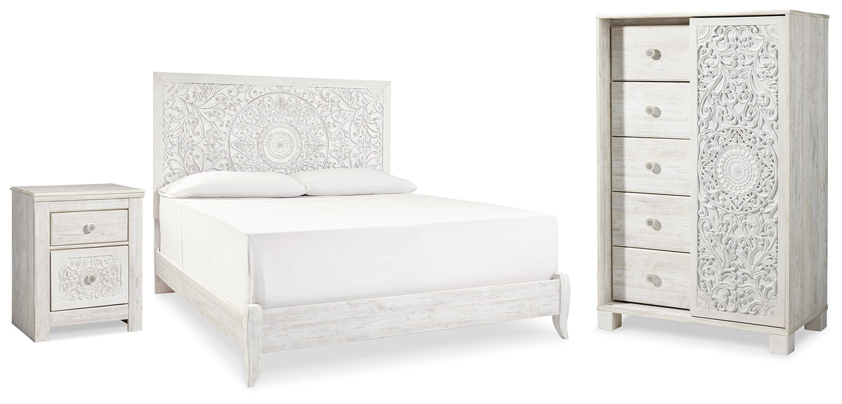 Best Deals Furniture - Ashley Furniture - Paxberry King Panel Bed, Chest and Nightstand - King Panel Bed, Chest and Nightstand - B181B32
