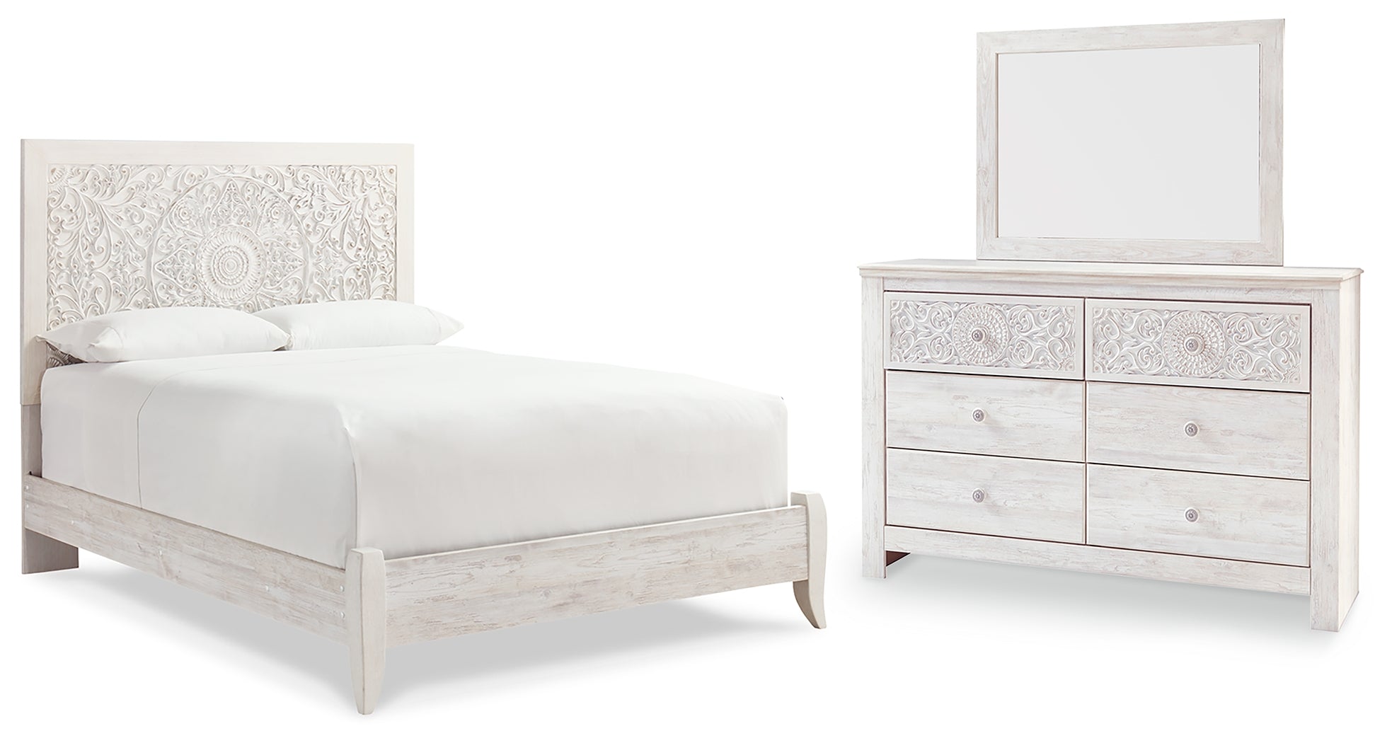 Best Deals Furniture - Ashley Furniture - Paxberry Queen Panel Bed, Dresser and Mirror - Queen Panel Bed, Dresser and Mirror - B181B15