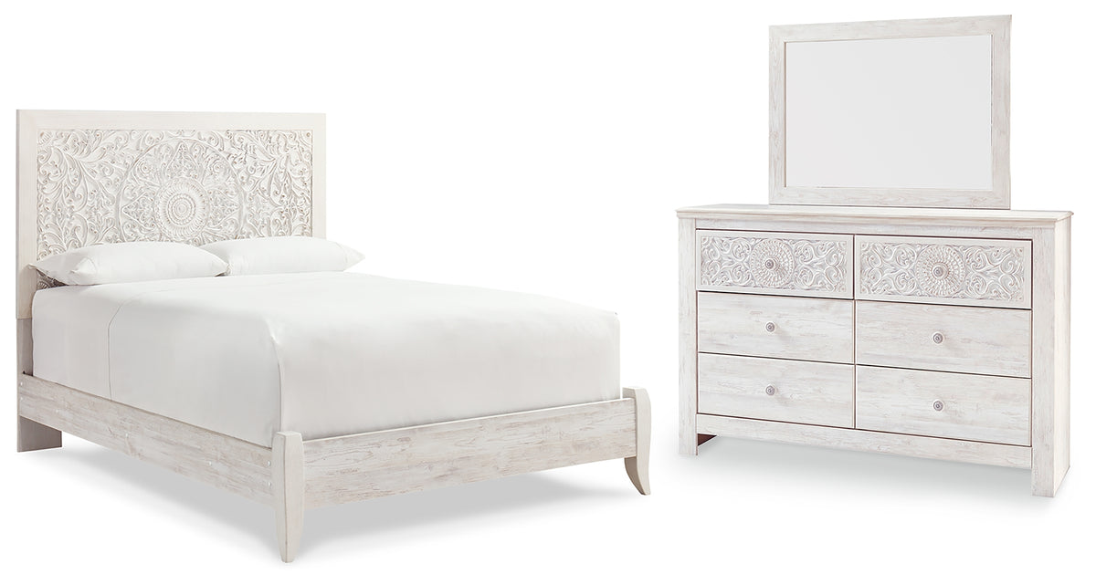 Best Deals Furniture - Ashley Furniture - Paxberry Queen Panel Bed, Dresser and Mirror - Queen Panel Bed, Dresser and Mirror - B181B15