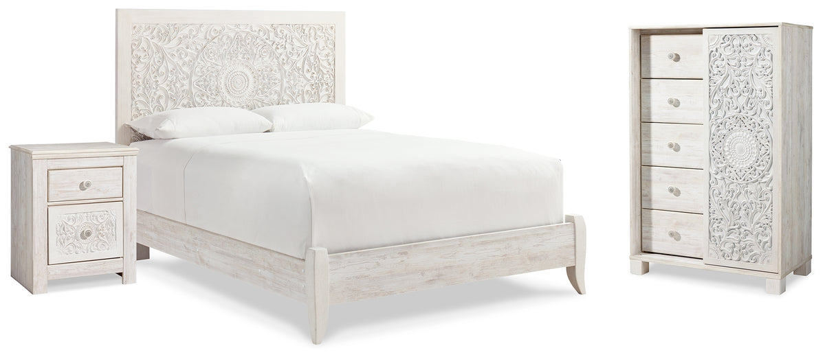 Best Deals Furniture - Ashley Furniture - Paxberry Queen Panel Bed, Chest and Nightstand - Queen Panel Bed, Chest and Nightstand - B181B28