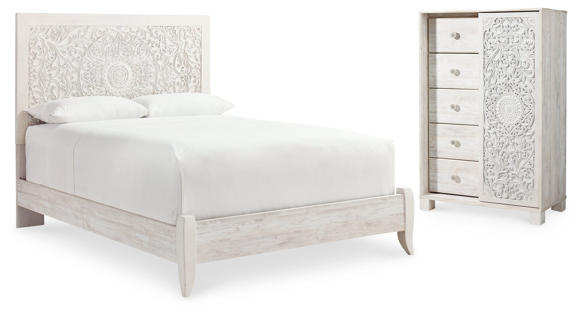 Best Deals Furniture - Ashley Furniture - Paxberry Queen Panel Bed and Chest - Queen Panel Bed and Chest - B181B21