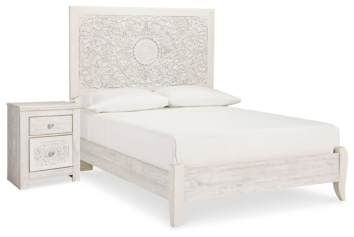 Best Deals Furniture - Ashley Furniture - Paxberry Full Panel Bed and Nightstand - Full Panel Bed and Nightstand - B181B20