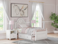 Best Deals Furniture - Ashley Furniture - Kozlani Twin Upholstered Panel Bed with Storage - Twin Upholstered Panel Bed with Storage - PCB1819B17