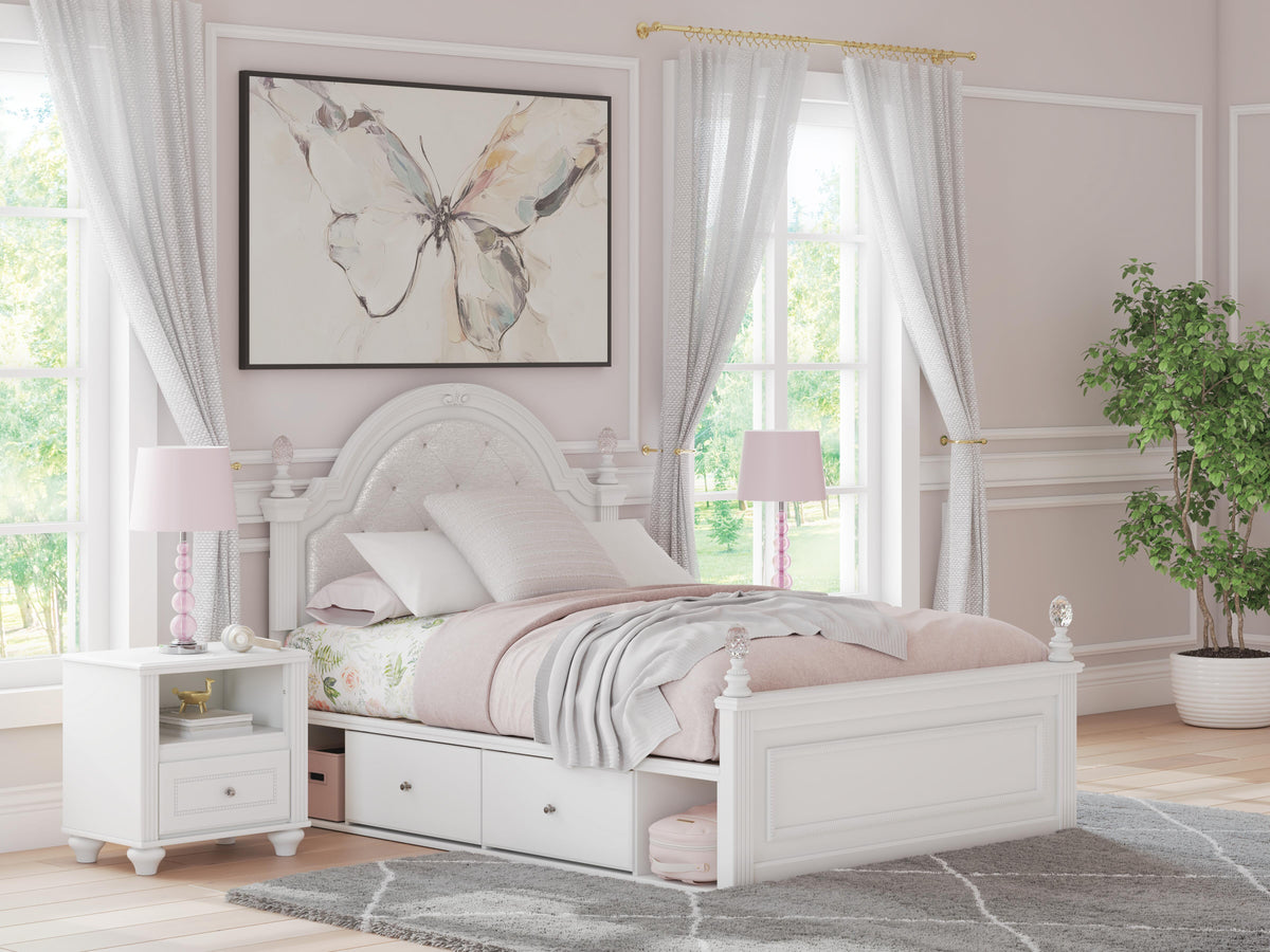 Best Deals Furniture - Ashley Furniture - Kozlani Full Upholstered Panel Bed with Storage - Full Upholstered Panel Bed with Storage - PCB1819B18