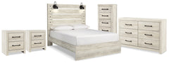 Best Deals Furniture - Ashley Furniture - Cambeck Queen Panel Storage Bed, Dresser, Chest and 2 Nightstands - Queen Panel Storage Bed, Dresser, Chest and 2 Nightstands / Whitewash - B192B120