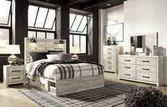 Cambeck Queen Panel Bed with Storage, Dresser, Mirror and 2 Nightstands