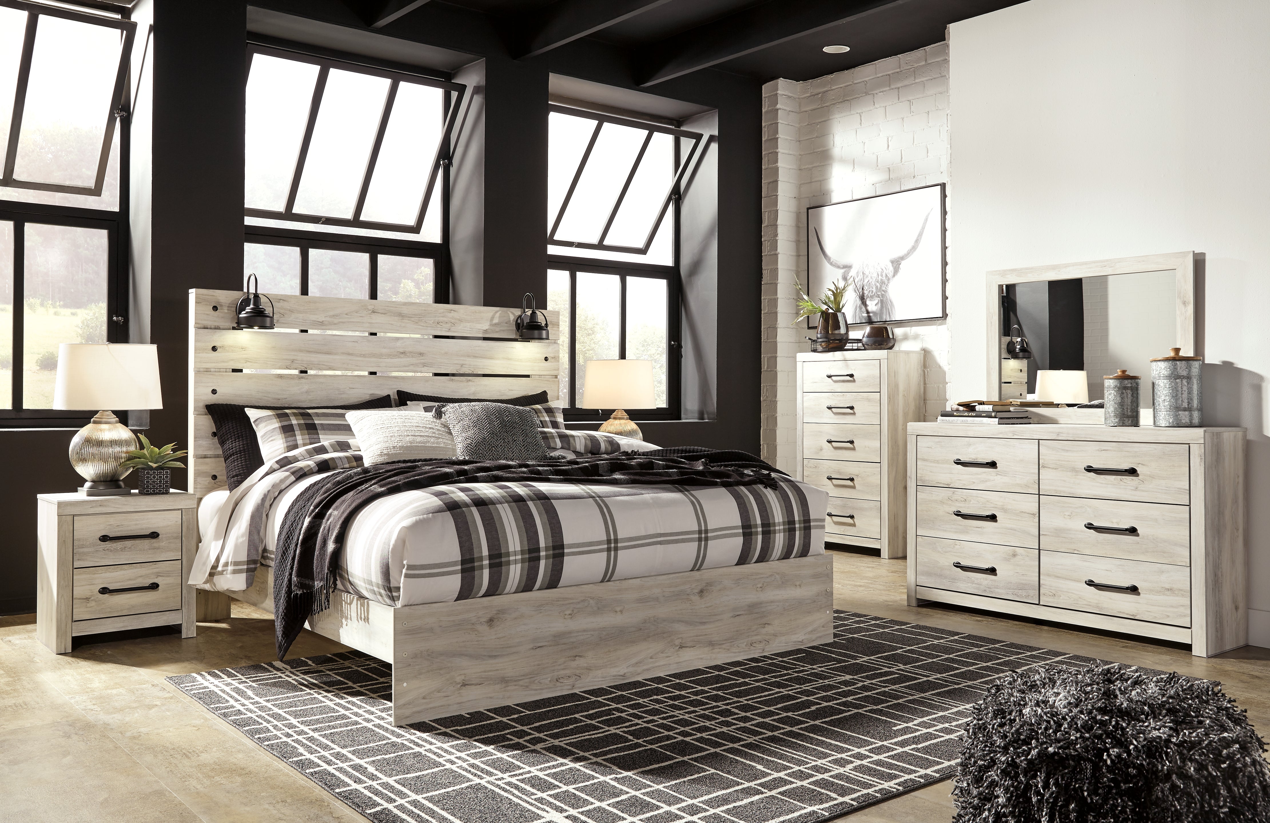 Best Deals Furniture - Ashley Furniture - Cambeck King Panel Bed, Dresser, Mirror, Chest and 2 Nightstands - King Panel Bed, Dresser, Mirror, Chest and 2 Nightstands - B192B102