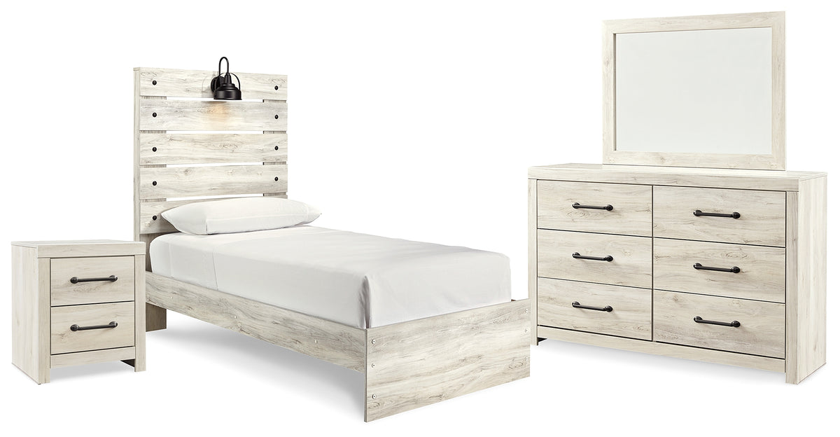 Best Deals Furniture - Ashley Furniture - Cambeck Twin Panel Bed, Dresser, Mirror and Nightstand - Twin Panel Bed, Dresser, Mirror and Nightstand - B192B53