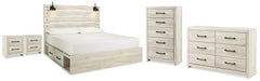 Best Deals Furniture - Ashley Furniture - Cambeck King Panel Bed with Storage, Dresser, Chest and 2 Nightstands - King Panel Bed with Storage, Dresser, Chest and 2 Nightstands - B192B146
