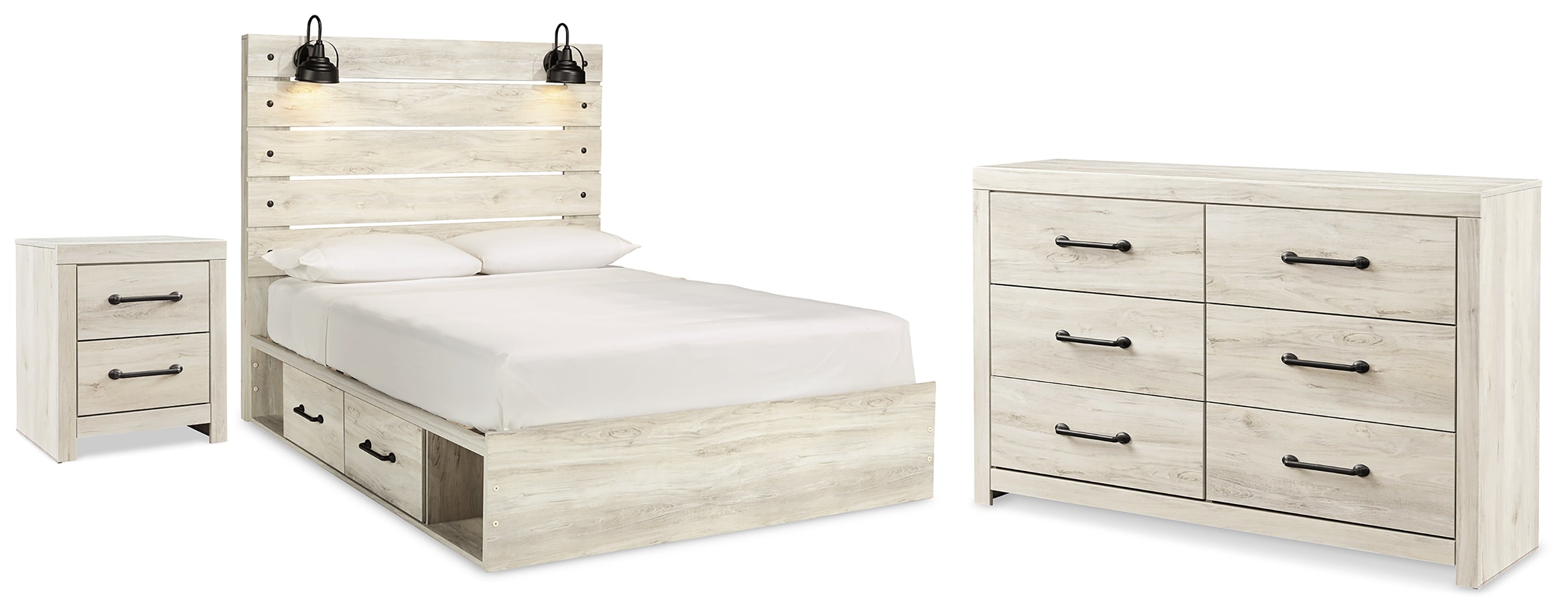 Best Deals Furniture - Ashley Furniture - Cambeck Queen Panel Bed with Storage, Dresser and Nightstand - Queen Panel Bed with Storage, Dresser and Nightstand - B192B131