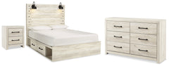 Best Deals Furniture - Ashley Furniture - Cambeck Queen Panel Bed with Storage, Dresser and Nightstand - Queen Panel Bed with Storage, Dresser and Nightstand - B192B131