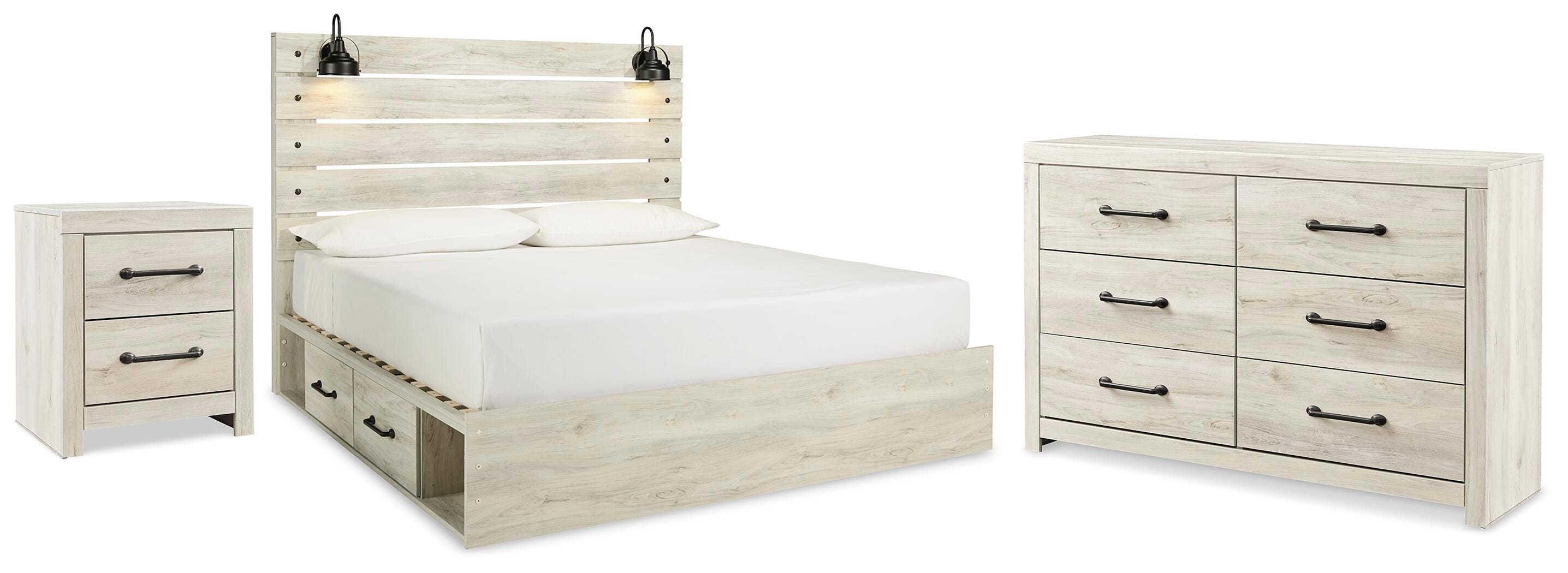 Best Deals Furniture - Ashley Furniture - Cambeck King Panel Storage Bed, Dresser and Nightstand - King Panel Storage Bed, Dresser and Nightstand - B192B139