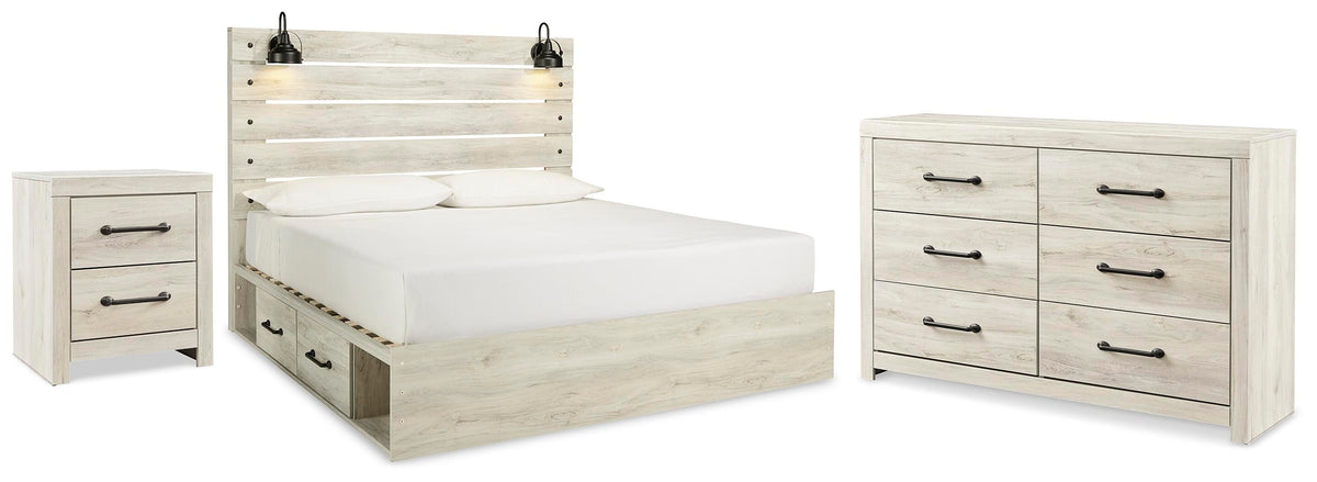 Best Deals Furniture - Ashley Furniture - Cambeck King Panel Storage Bed, Dresser and Nightstand - King Panel Storage Bed, Dresser and Nightstand - B192B139